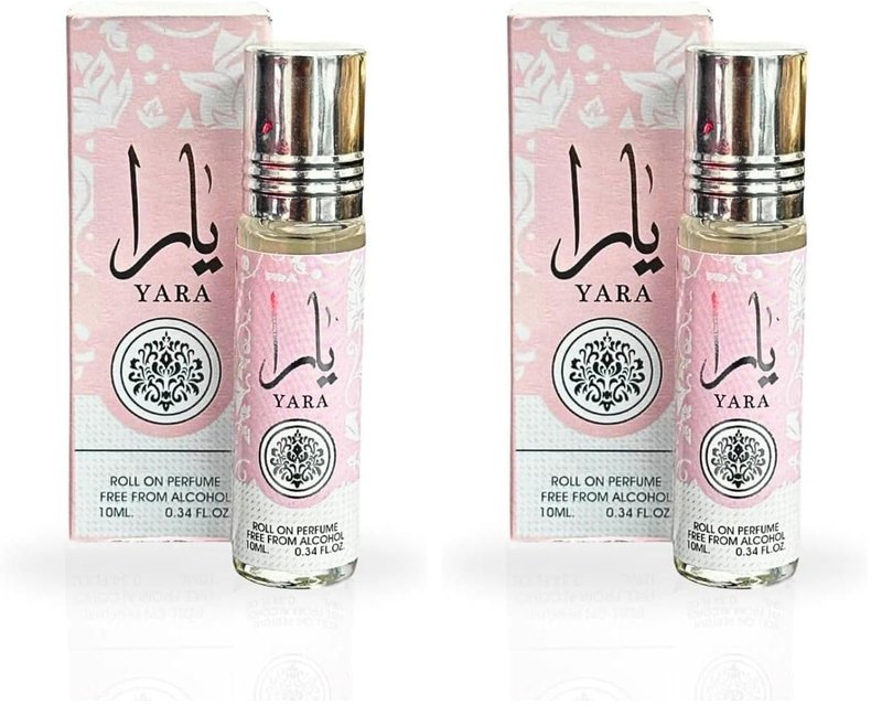Ard Al Zaafaran Yara Perfume Roller for Women, 0.34 Ounce / 10ml (Pack of 2)