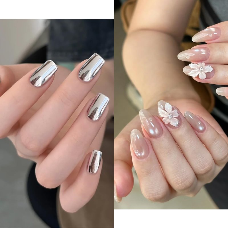 FSpronail 4 Pcs Nail Art Sculpture Pen,Dual Tipped Silicone Nail Tool Resin Nail Art Brushes for 3D Gel Carving Drawing Effect Shaping Apply Chrome Tool for Women Manicure Design at Home Salon DIY Kit