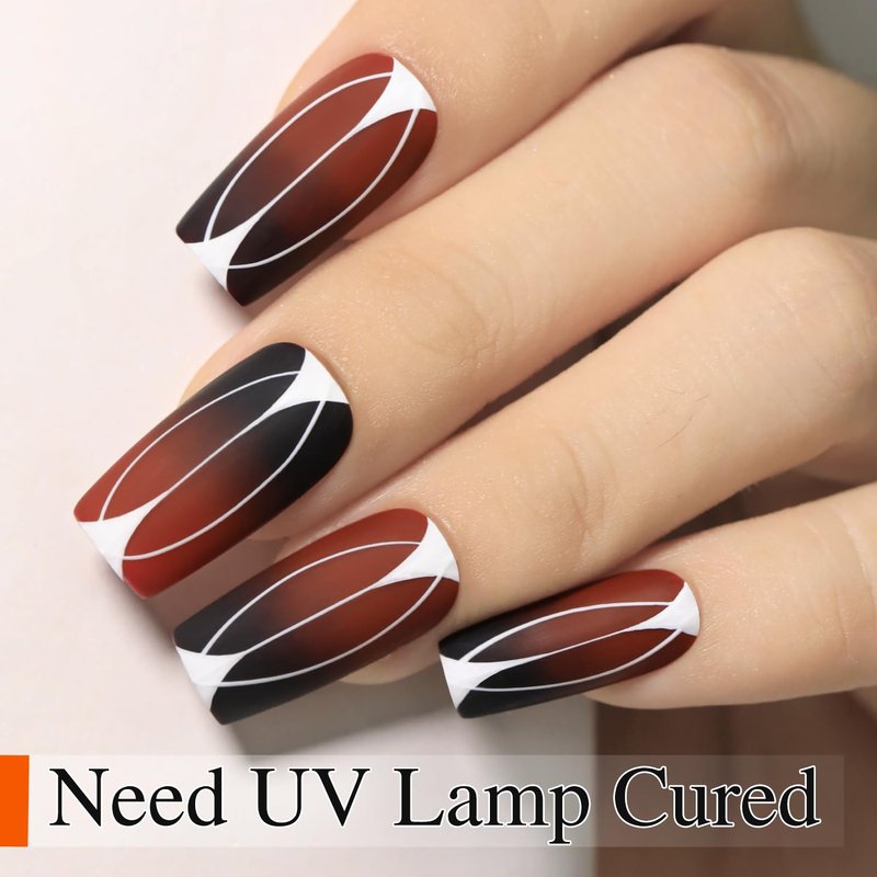 Metallic Gel Liner Nail Art - 15ml Bronze Chrome 3D Effect Polish | White Liner Art (L1006)