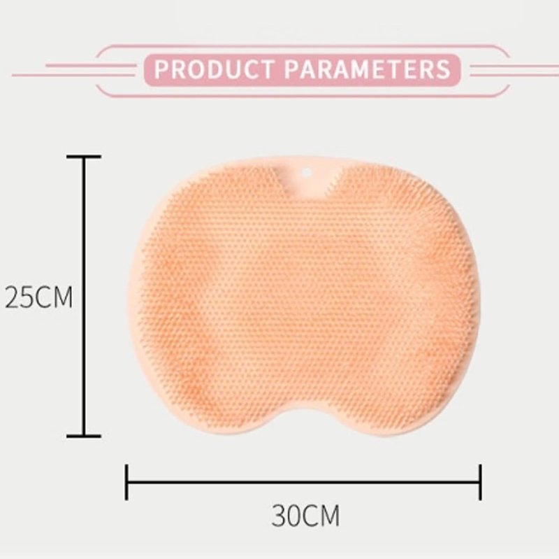 Hfpengzan Shower Foot Scrubber Mat Back Washer Wall Mounted Bath Pad, Non-Slip Suction Cup Shower Foot Scrubber, Body Back Washer Mat for Men Women Daily Skin Cleansing