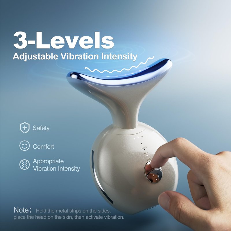 7 in 1 Face Massager Tool, Red Light Therapy for Face and Neck,Portable Face Lift Device, Neck Massager for Double Chin Reducer