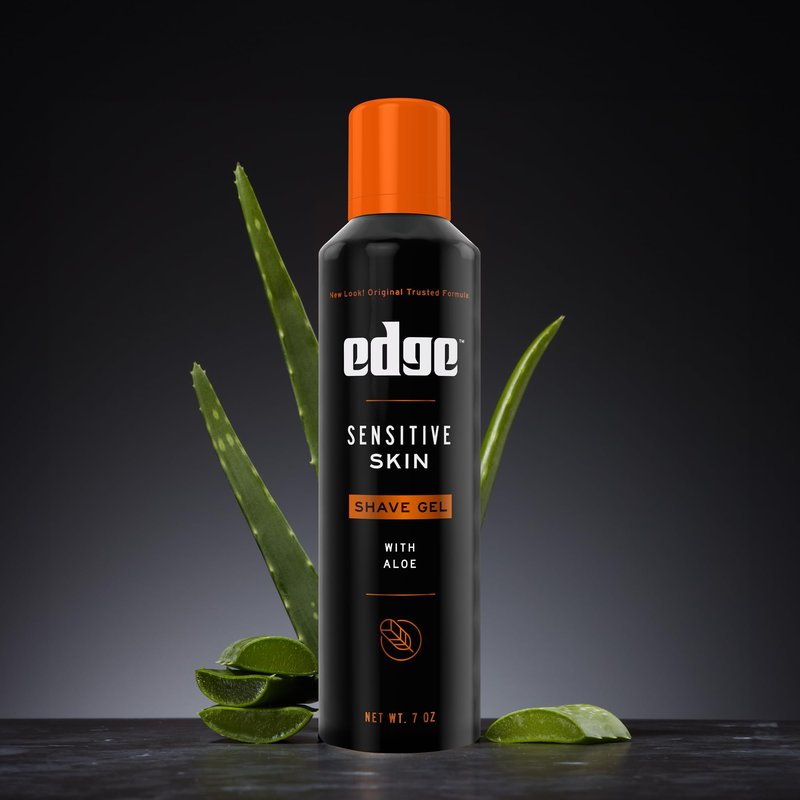 Edge Shaving Gel for Men, Sensitive Skin with Aloe, 7oz (3 Pack) - Shaving Gel For Men That Moisturizes, Protects, and Soothes To Help Reduce Skin Irritation (Packaging May Vary)