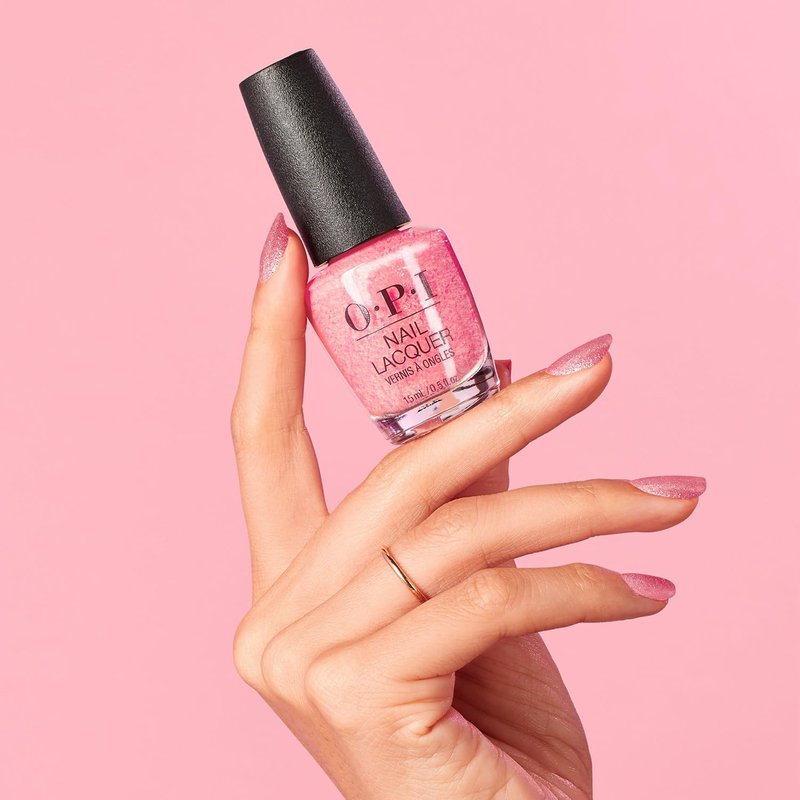 OPI Nail Lacquer Pixel Dust | Opaque Light Pink Shimmer Chip Resistant Nail Polish | Xbox Collection