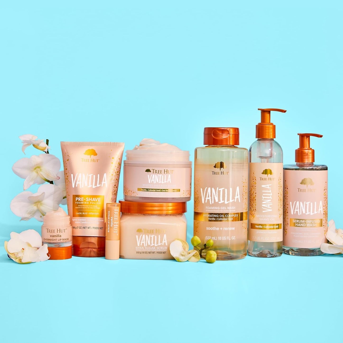 Tree Hut Vanilla Shave Prep Polish, Exfoliating & Smoothing Formula to Soften Skin and Prep for a Close, Comfortable, Hydrating Shave Care, 7 fl oz