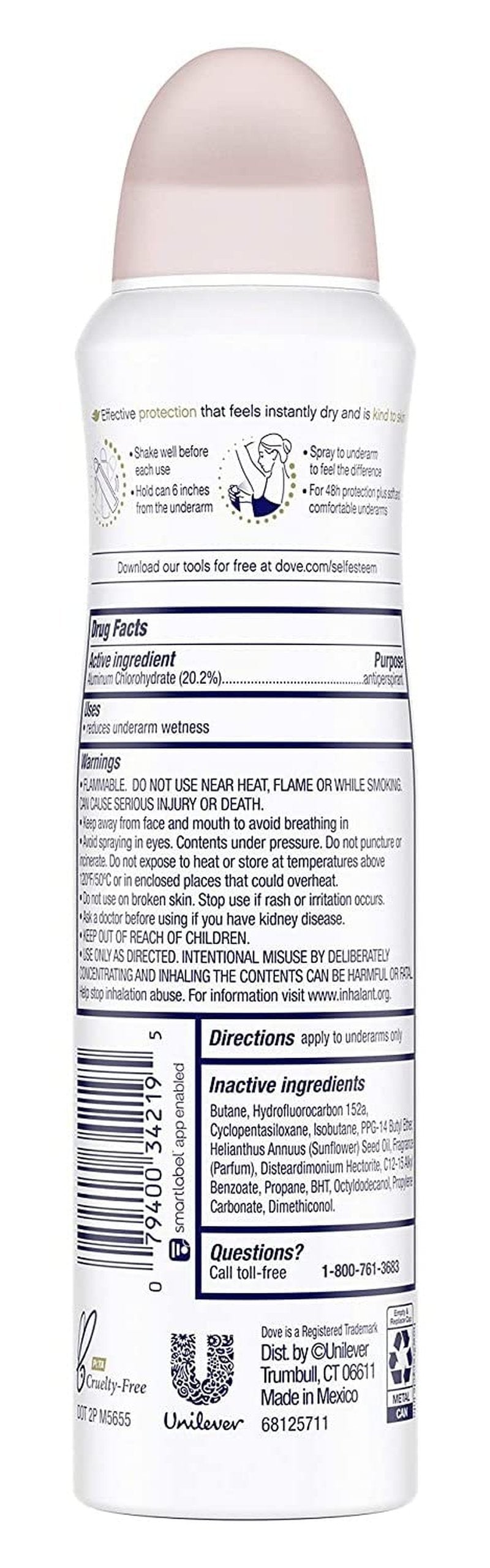 Dove Antiperspirant Dry Spray - 3.8oz Beauty Finish | 2 Pack for All-Day Freshness