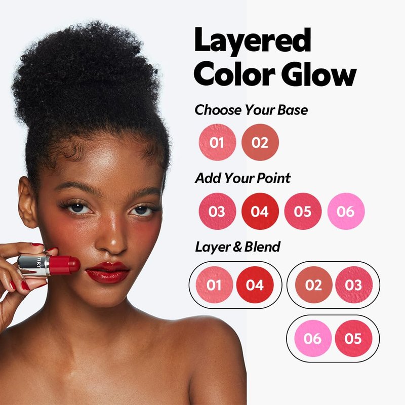TIRTIR Mood Glider Lip & Blush Stick | Multi Use for Lip and Cheek with Creamy Buildable Texture and Natural Glow Color #04 Chili Blaze, 0.13Oz