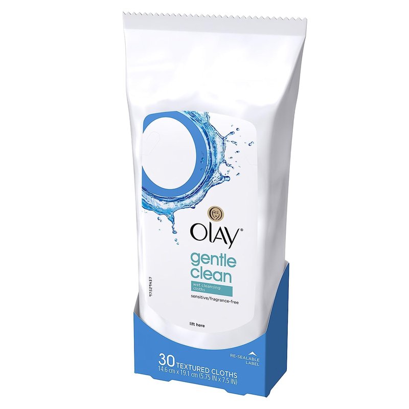 Olay Gentle Facial Cleansing Cloths - Fragrance-Free, 30 Count for Soft, Refreshing Cleanse
