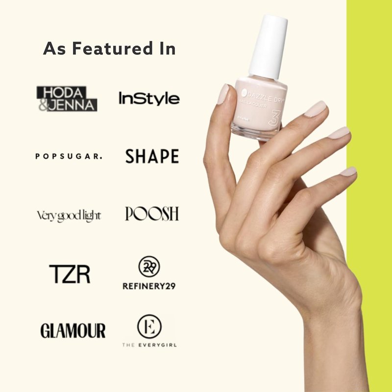 Dazzle Dry Mini Kit - 4 Step System for Perfect Manicures | Chiffon Moment - Sheer Warm Taupe (5 Piece Kit)