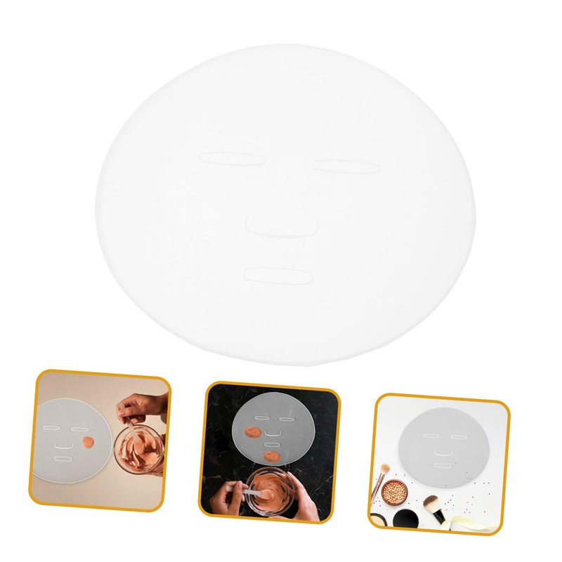 Uonlytech Reusable Silicone Facial Mask Tray 2-Pack for Diy Seaweed and Collagen Masks Makeup Tool 8.85X7.55 Inch for Home and Professional Salon Use