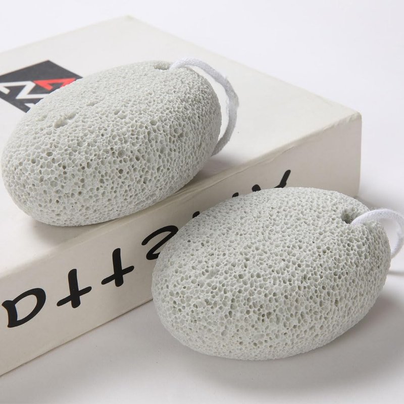 Natural Pumice Stone Set for Feet | Borogo Lava Callus Remover - Exfoliate Dead Skin, Heels & Elbows (2PCS)