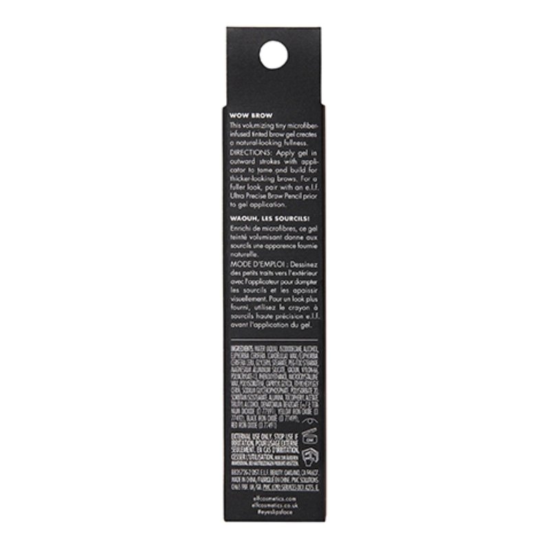 e.l.f. Wow Brow Gel, Volumizing, Buildable, Wax-Gel Hybrid, Creates Full, Voluminous-Looking Brows, Locks Brow Hairs In Place, Neutral Brown