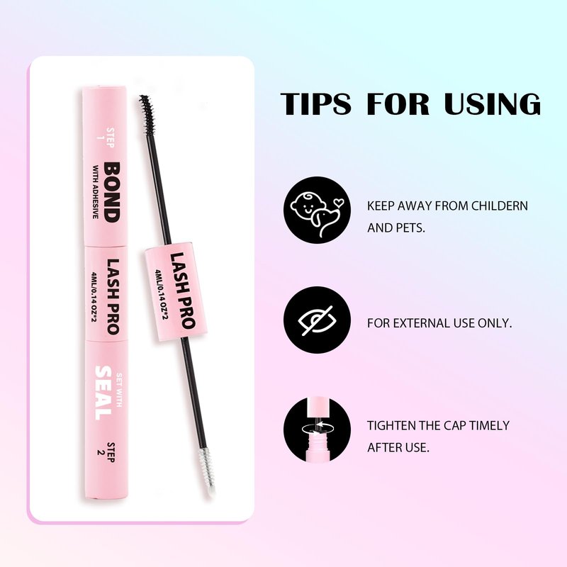 SY-SHUYING Black Lash Bond and Seal for Eyelash Cluster, Long Lasting, Comfortable, Waterproof, 72H Super Flexible Hold Glue, 2-in-1 for Sensitive Eyes, Non Irritating Glue for DIY Lash Cluster Kit