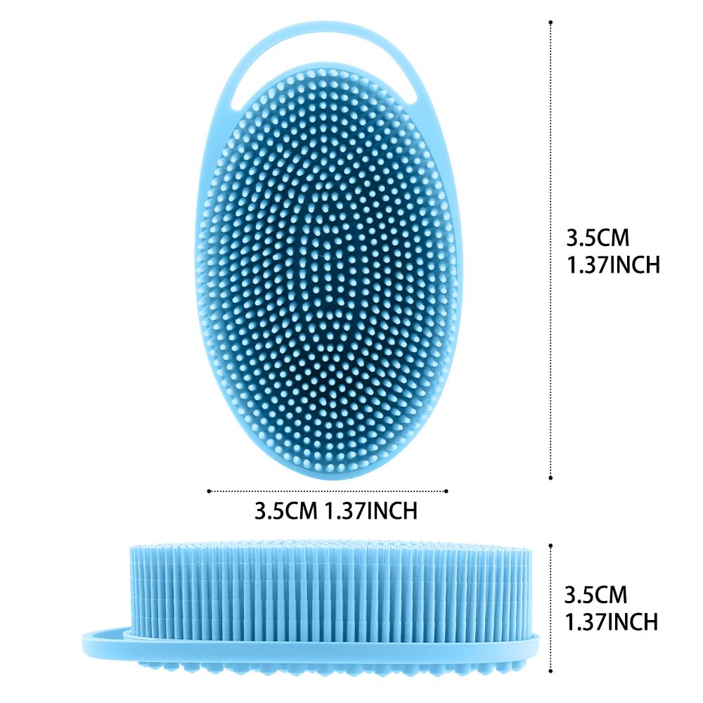 Soft Loofah Silicone Body Scrubbers - 6 Pack Exfoliating Shower Scrubbers for Men & Women