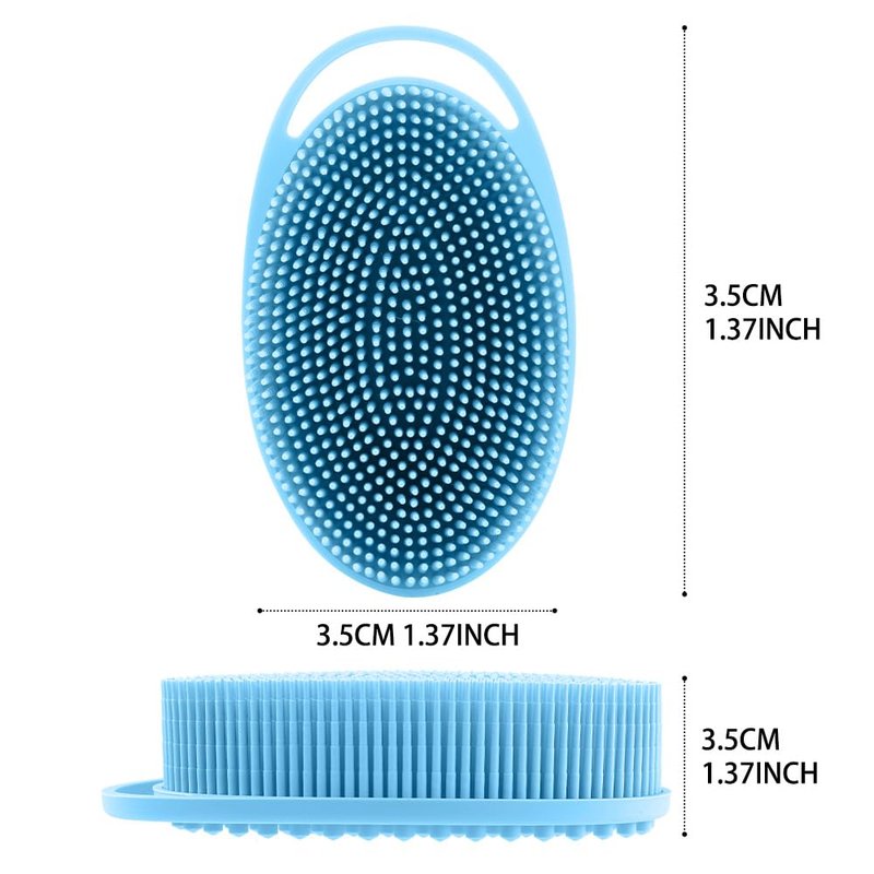 Soft Loofah Silicone Body Scrubbers - 6 Pack Exfoliating Shower Scrubbers for Men & Women