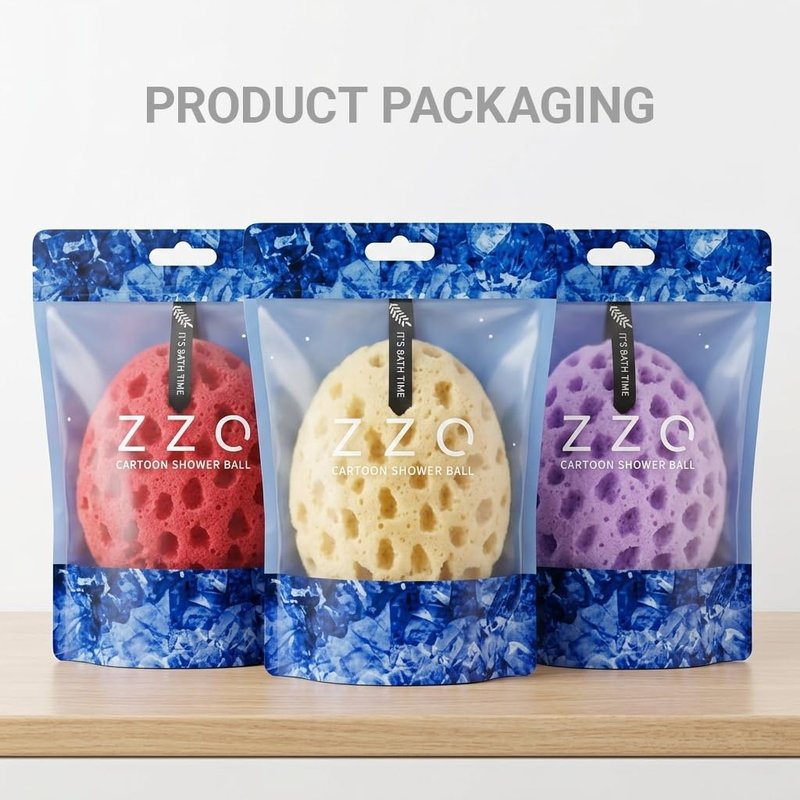 Fumgranth 3 Pack Loofah Sponge for Shower, Soft Shower Sponge for Body Cleansing, Sea Sponge Texture for Rich Lather and Gentle Exfoliation, Quick Dry Body Sponge for Men and Women