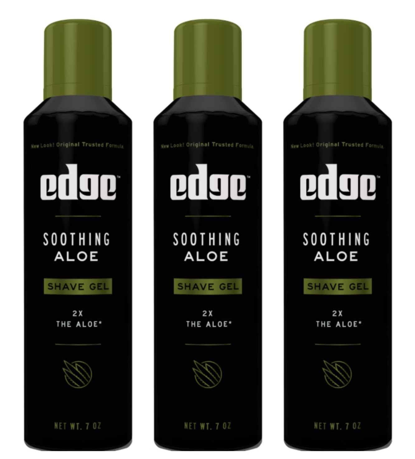 Soothing Aloe Shave Gel Men Shave Gel by Edge, 7 Ounce (3 Pack)