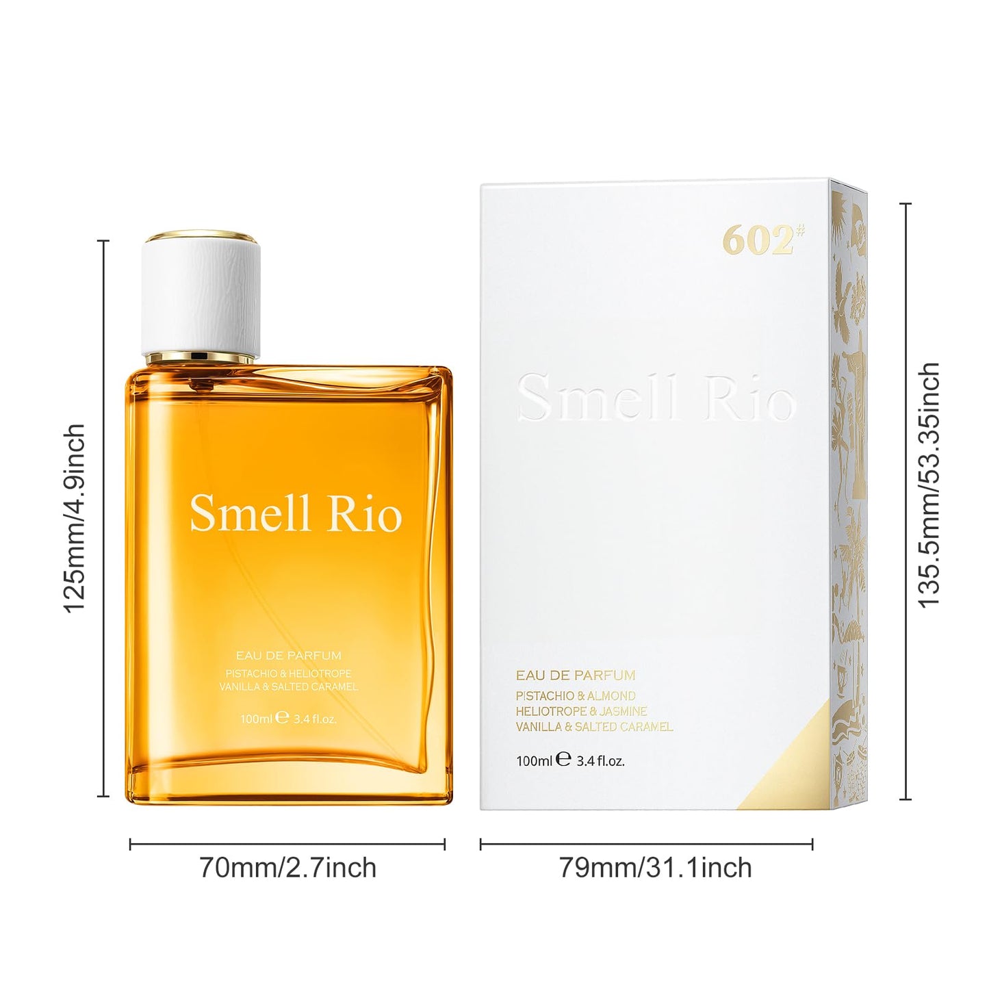 Smell Rio 02 Perfume for Women, Sunshine Pistachio Eau de Parfum 3.4 fl.oz | Warm Vanilla & Salted Caramel Scent | Long-Lasting Summer Fragrance Gift