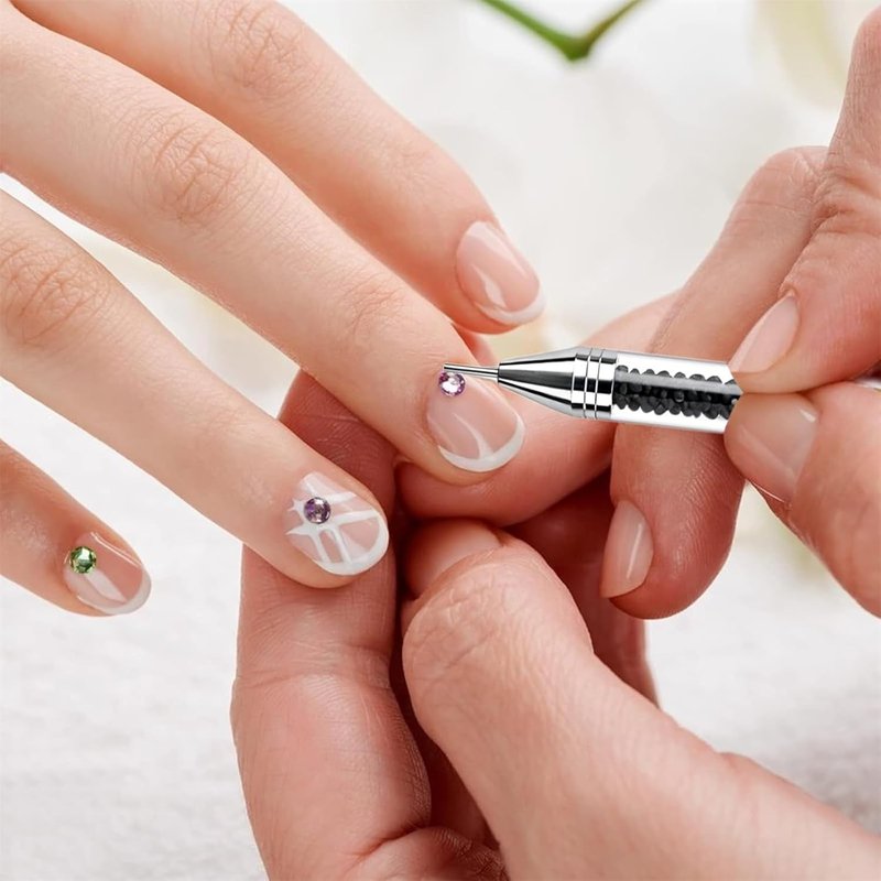 Rhinestone Picker Tool - Dotting Pen with 2 Wax Tips for Gem Application | Ideal for Nail Art & DIY Projects