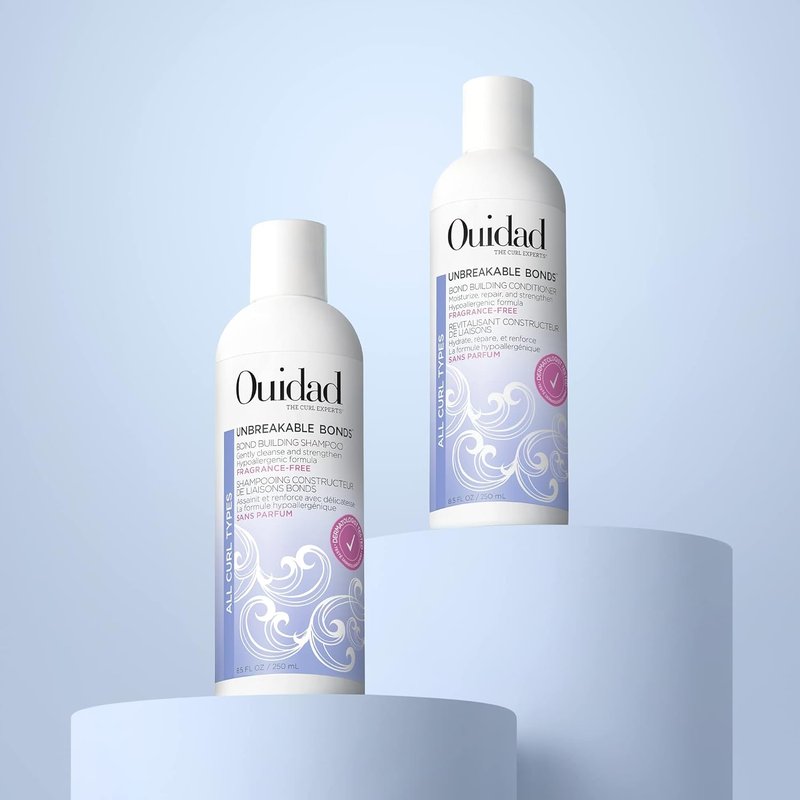 OUIDAD Unbreakable Bonds Shampoo for Curly Hair - Fragrance-Free, 8.5 oz | Strengthens & Nourishes