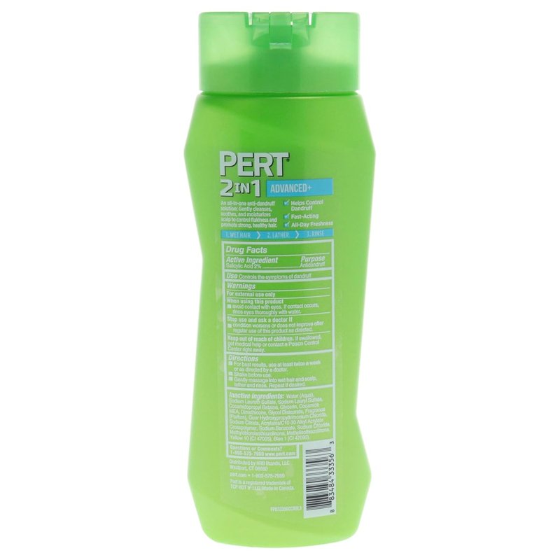 Pert Plus 2 In 1 Shampoo & Conditioner - Anti-Dandruff Formula | 13.5 Oz Size