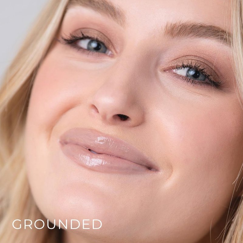 Shine Cosmetics Lip Gloss - Not Sticky, Liquid Lip Color with Long-lasting Hydration, Gluten Free, Paraben Free, Cruelty Free (Grounded, .23 FL)