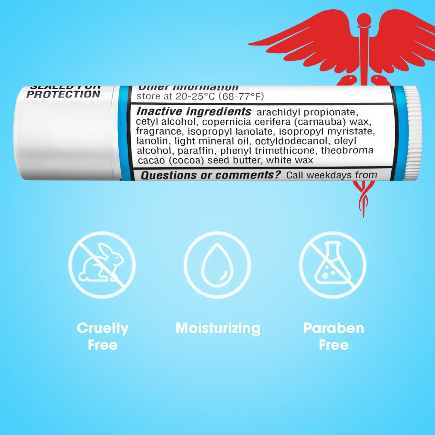 Chapstick ChapStick Classic Lip Balm Skin Protectant Bulk, 12 Count, Medicated Flavor, 0.15 Ounce