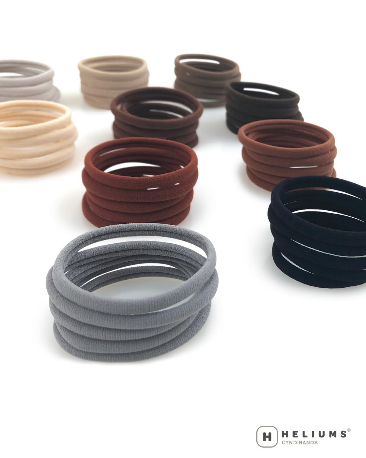 Thin Seamless Hair Ties - No Damage Nylon Ponytail Holders | Ash Blonde, 6mm, Medium Hold, 18 Pack
