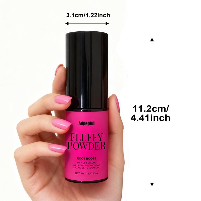 adpepful Hair Fluffy Powder, Instantly Volume & Lift, Lightweight & Strong Hold for Thin Hair, Hair Styling Texture Powder Spray for Women, No Residue, 12g