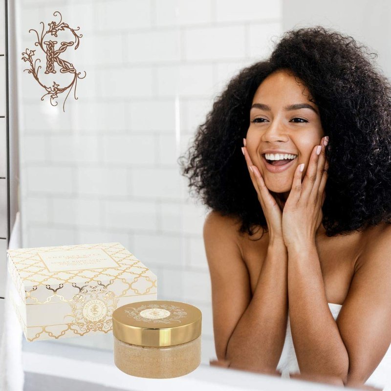 Tiramani Sugar Body Scrub with Shea Butter, Gentle Body Exfoliator, Get Rid of Impurities for Softer, Radiant-Looking Skin, 300ml