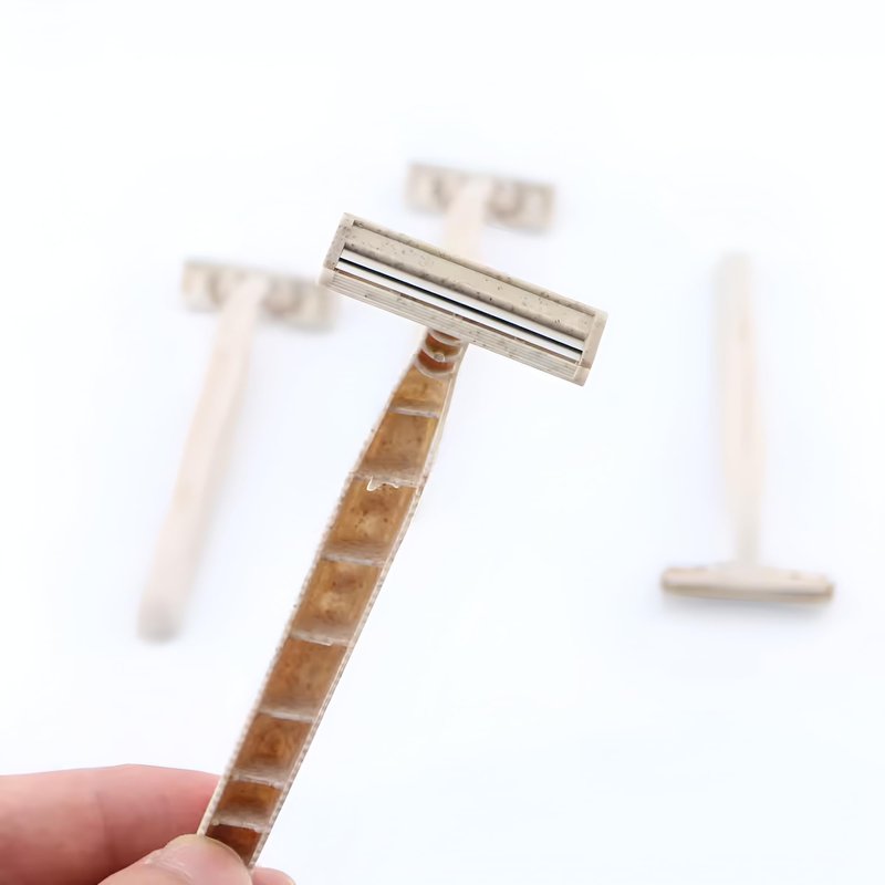 Disposable Razors Bulk for Men & Women β Twin Blade Unisex Shavers β Eco-Friendly, Biodegradable, Non-Toxic, Made from Recycled Wheat Straw 50 Count (Pack of 1) (50)