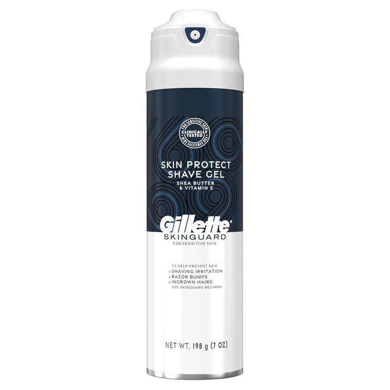 Gillette SkinGuard Shave Gel for Men, 7 oz Skin Protect Shave Gel with Shea Butter and Vitamin E