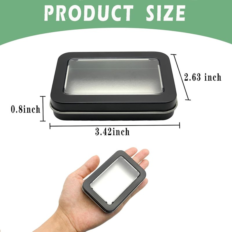 Cotton Swab Holder - Portable Travel Case for Dental Floss & Cotton Balls | 2 Pcs, Black