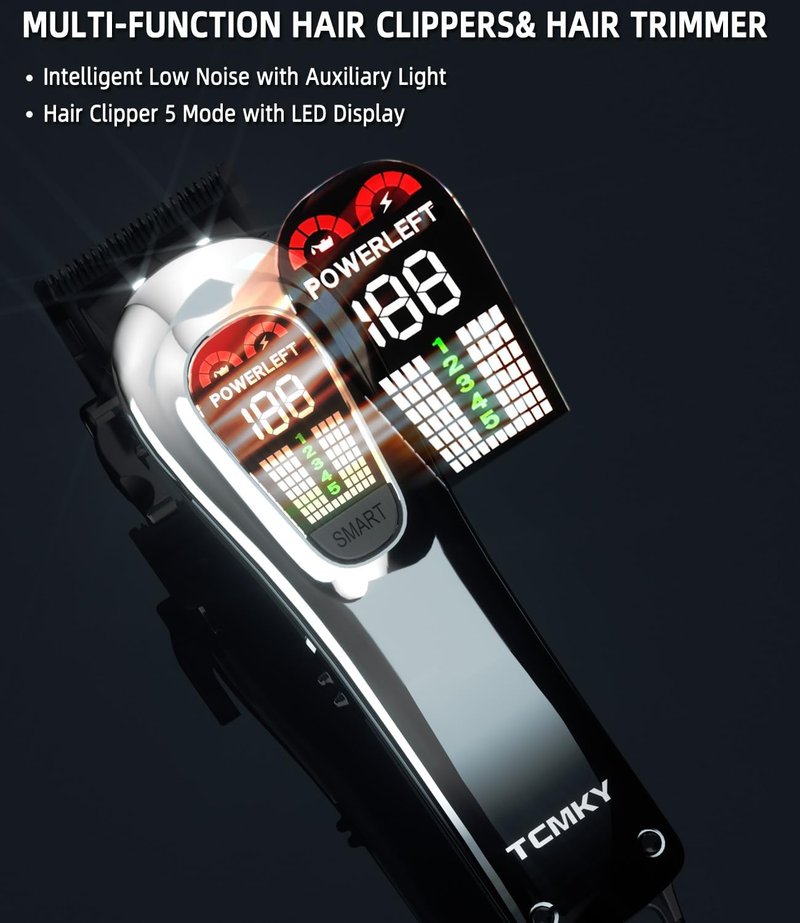 Professional Hair Clippers for Men - Cordless Trimmer Set with Beard Shaver | Rechargeable, Ergonomic Design
