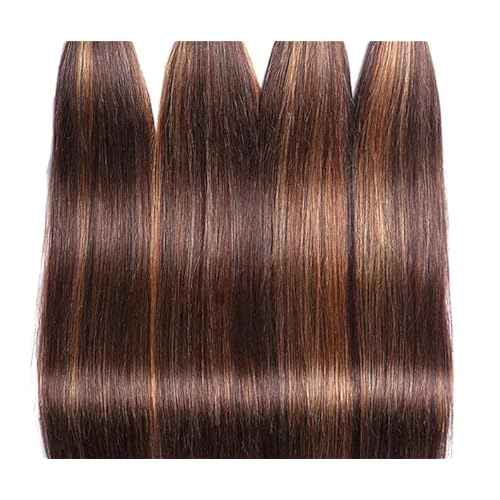 30 Inch P1B30 Brown Straight Human Hair Bundles - Brazilian Virgin Hair, Highlight, Straight Bundles Hair Weave
