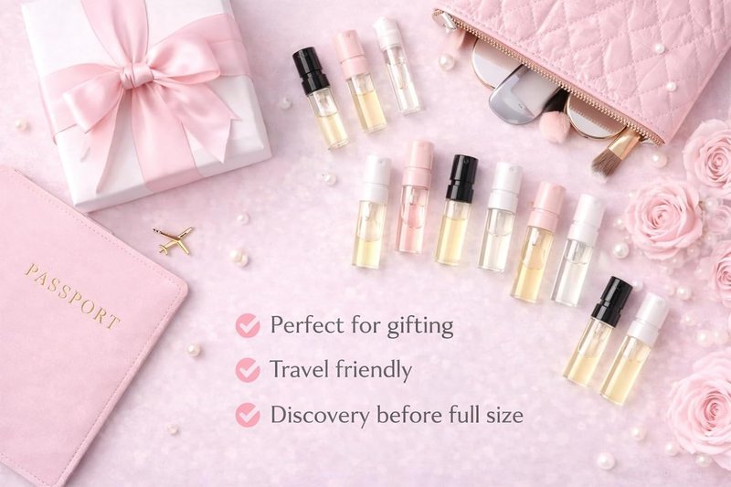 Designer Perfume Discovery Set - 10-Piece Mini Vial Sampler for Travel & Gifting | Assorted Fragrances