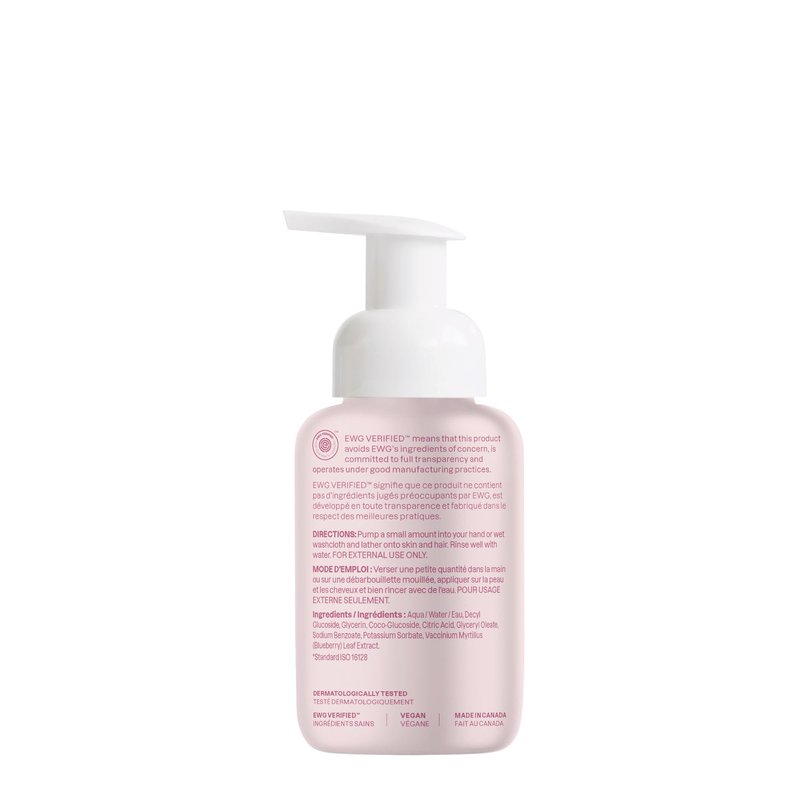 ATTITUDE 2-in-1 Hair and Body Foaming Baby Wash, EWG Verified Shampoo Soap, Dermatologically Tested, Made with Naturally Derived Ingredients, Vegan, Unscented, 10 Fl Oz