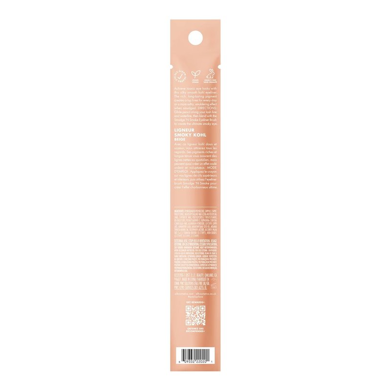 e.l.f. Smoky Kohl Eyeliner - Long-Lasting, Bold Eye Pencil for High-Pigmented Makeup | Vegan, Cruelty-Free, Beige Flag