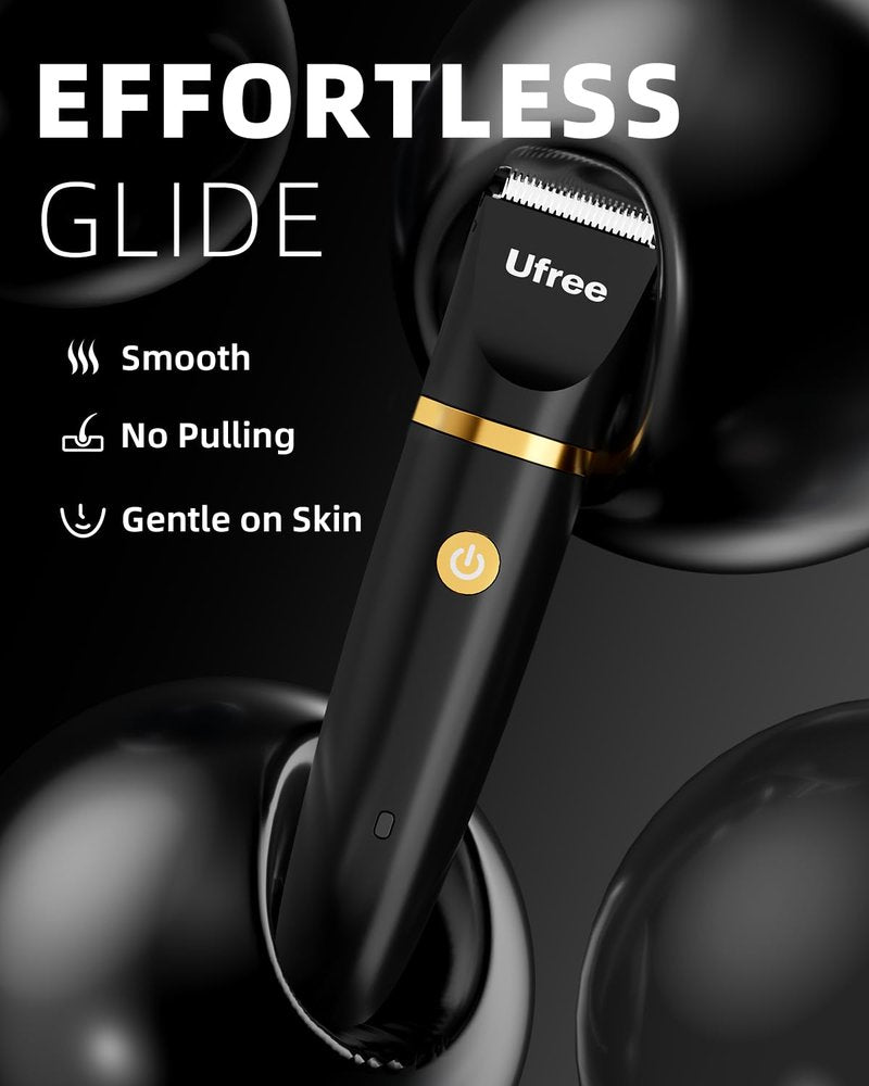 Ufree Bikini Trimmer - Rechargeable Electric Razor for Women | IPX7 Waterproof, Black Body Hair Shaver