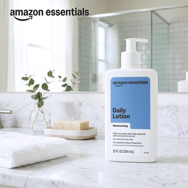 Daily Moisturizing Lotion - Fragrance-Free Face & Body Cream with Ceramides | 12 fl oz