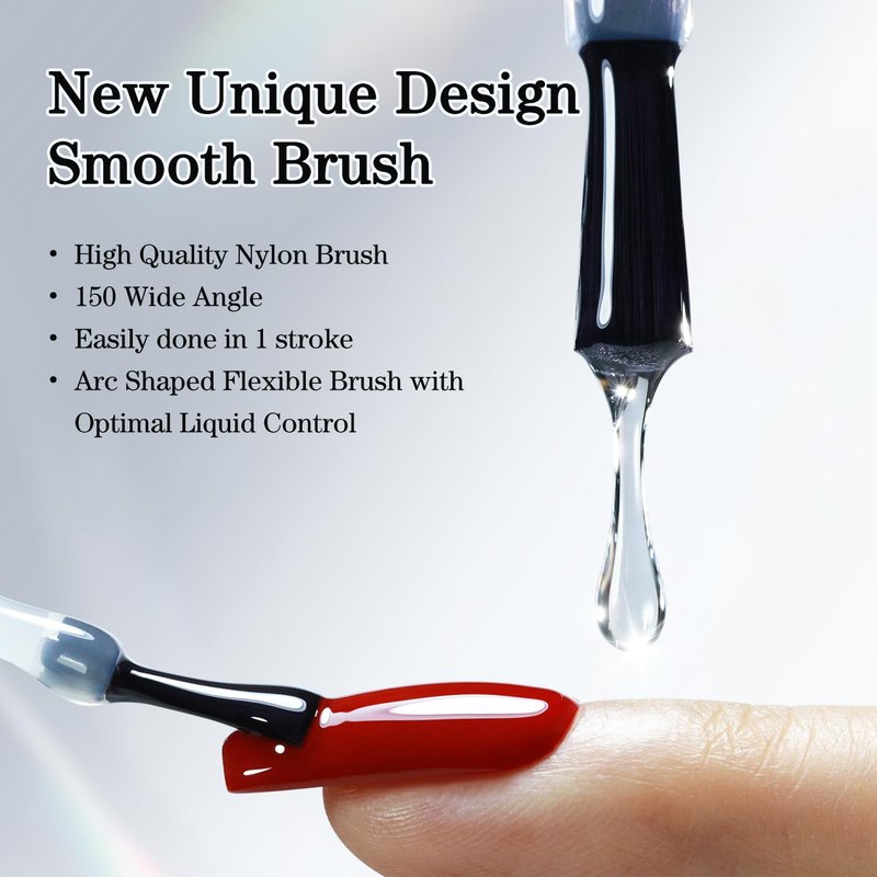Double Rhythm 2 Pcs 15ML No Wipe Gel Top Coat and Base Coat Set Clear Glossy Gel Polish Kit (2Pcs Top Coat)
