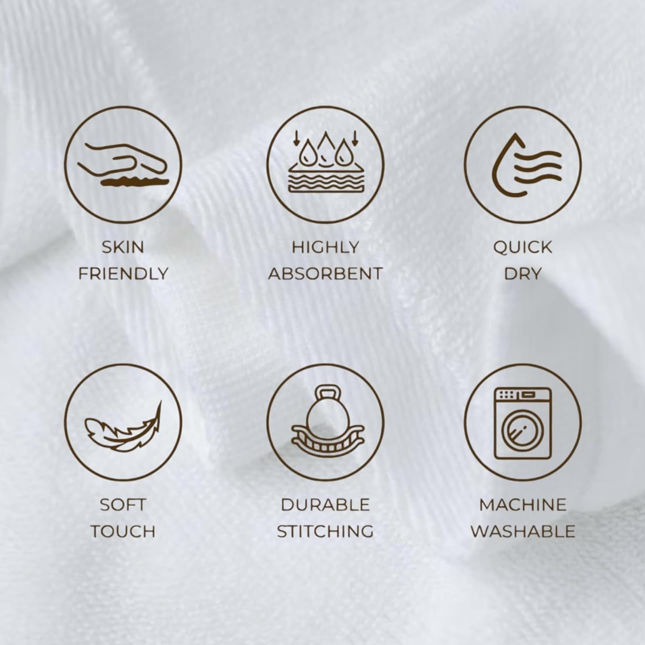 MadeTerra S Premium Wash Cloth. Pack of 12-100% Cotton -Ultra Soft and Absorbent - Bathroom Hand Towels, Washcloths Bath Towels - Perfect for Hotel Kitchen Salon, Gym (Size: 13''x13'') (White)