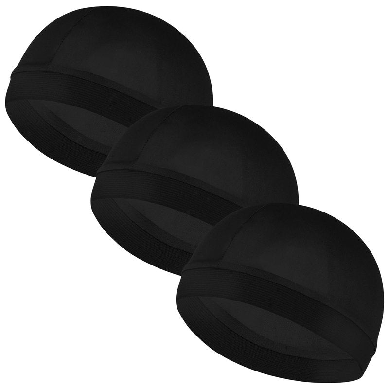 3Pcs Wave Cap Silky Elastic Band Caps Soft Breathable Hair Wrap Satin Sleeping Shower Cap Hair Bonnet for Sleep Unisex Beanie Cap Beanies Hat for Men Women Athletes