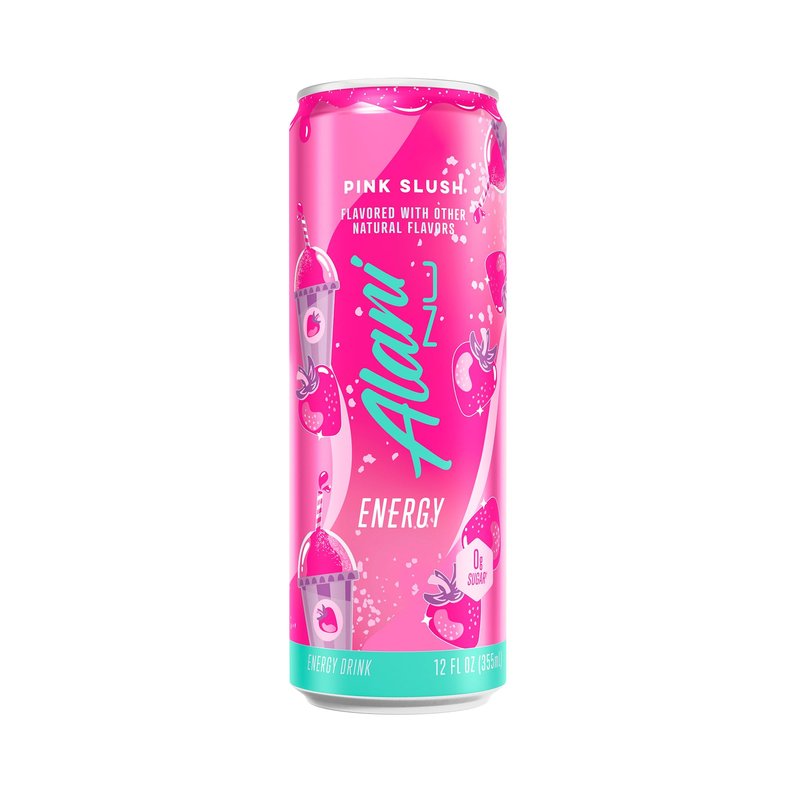Alani Nu PINK SLUSH, Sugar Free, Low Calorie Energy Drinks, 200mg Caffeine, Biotin, B Vitamins, Zero Sugar, 10 Calories, 12 Fl Oz Cans, 12 Pack