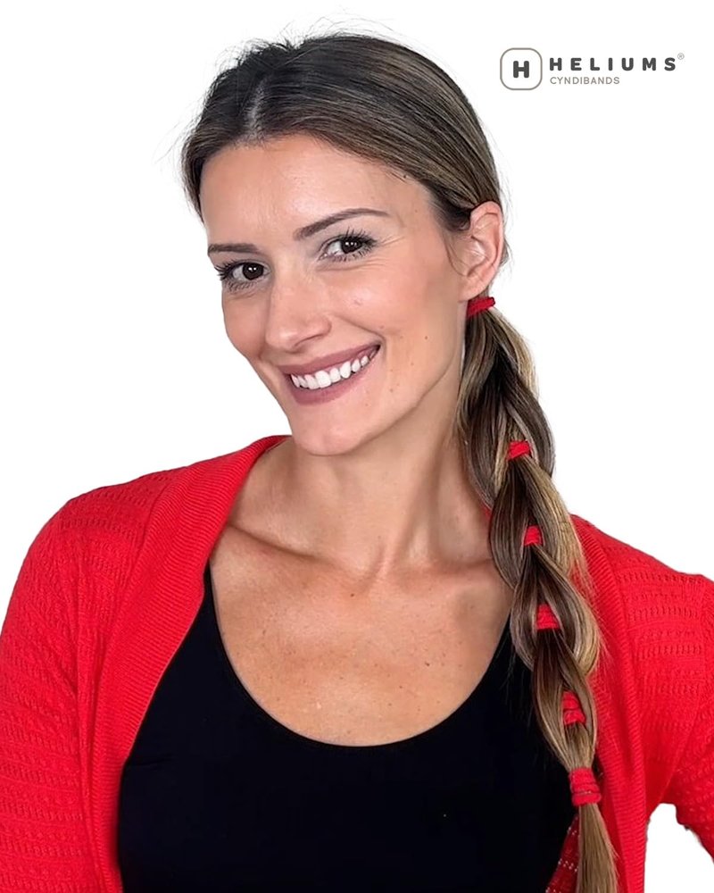 Heliums Small Hair Ties - Gold - 1 Inch Seamless No-Damage Ponytail Holders for Kids, Braids and Thin Hair - 20 Count