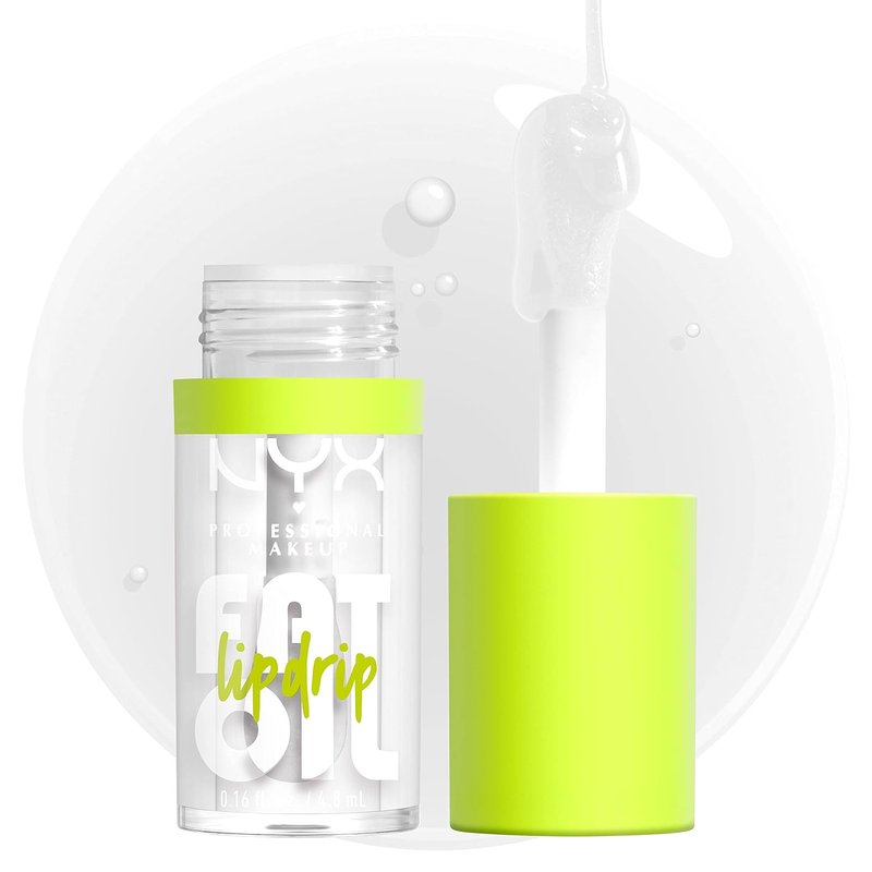 NYX PROFESSIONAL MAKEUP Fat Oil Lip Drip - Moisturizing Vegan Lip Gloss with 12 HR Hydration | My Main (Clear)