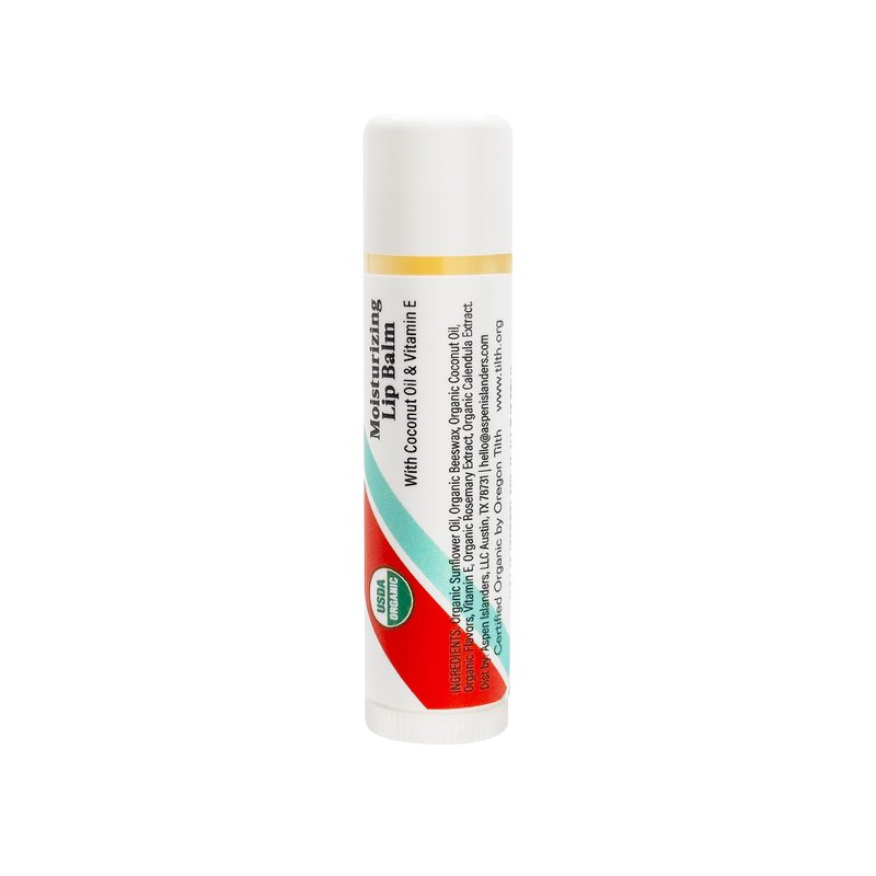 aspen islanders USDA Organic Coconut Restoring Lip Balm | Moisturizing with Coconut Oil, Calendula Extract, & Vitamin E | Non-SPF | Long-Lasting | PABA- and Paraben-Free, Cruelty Free | 0.15 oz