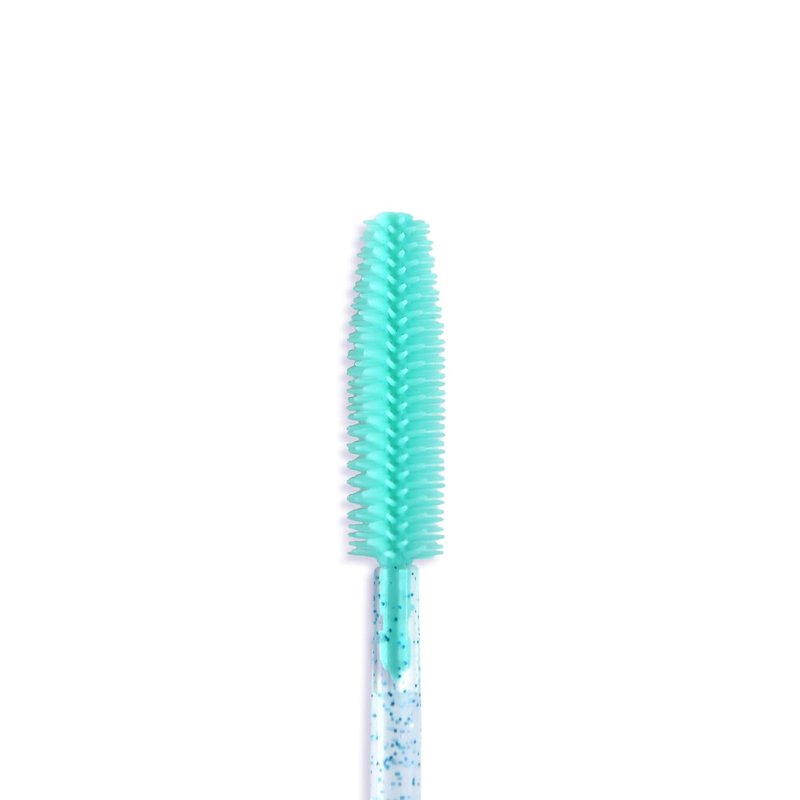 Skiennix Silicone Disposable Mascara Eyelash Wands - 50 Green Crystal Spoolie Brushes & Applicators