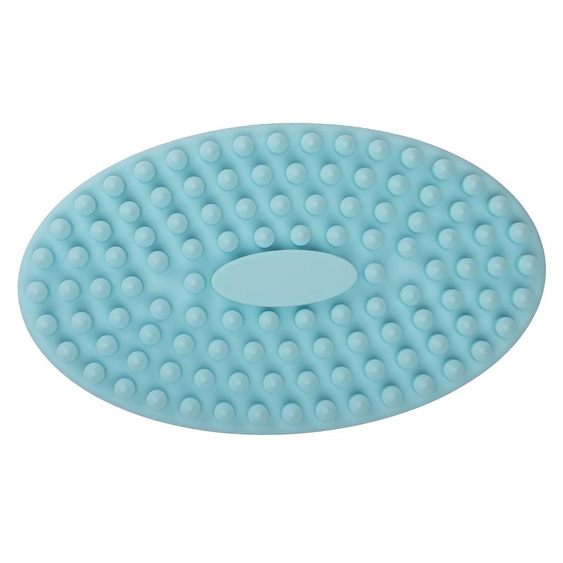 DNC Exfoliating Silicone Body Scrubber Shower Bath Body Brush loofah Easy to Clean, Lathers Well, Eco Friendly, Long Lasting (Blue