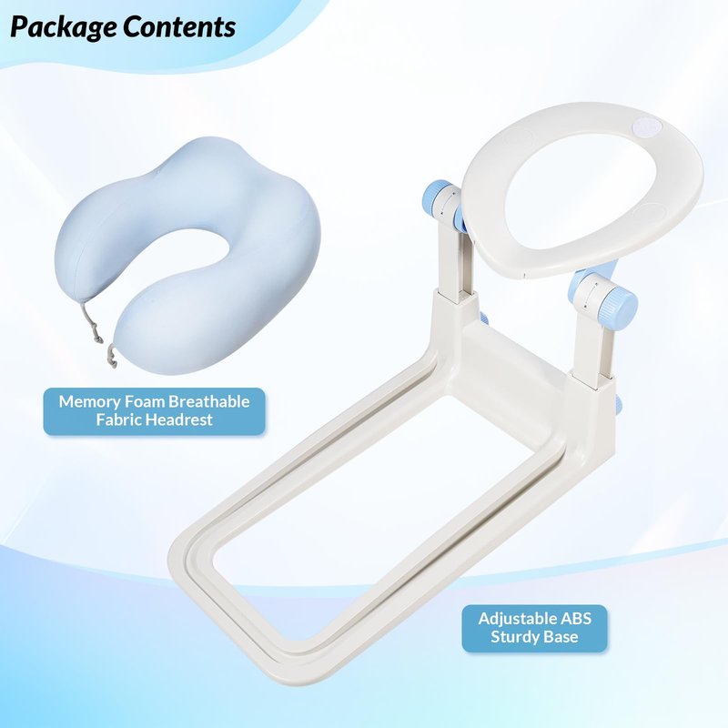 Massage Headrest for Bed, Adjustable U-Shaped Face Cradle Pillow, Portable Memory Foam Pillow for Neck Pain Relief, Ideal for Post Eye Surgery Recovery, Home Facials, Spa & Massage Table Daily Use