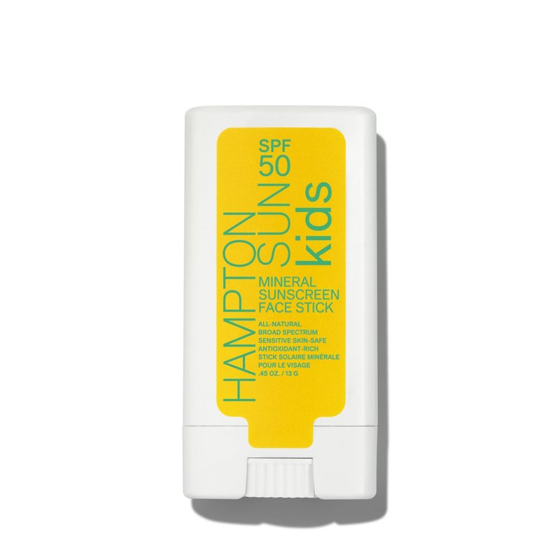 Hampton Sun SPF 50 Mineral Sunscreen Face Stick for Kids | Gentle + Sheer | Broad-Spectrum Non-Nano Zinc | Organic Shea Butter, Sunflower, Vitamin E for Hydrated, Soft Skin | Vegan | Reef-Friendly